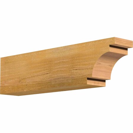 Ekena Millwork Mediterranean Rough Sawn Rafter Tail, Western Red Cedar, 4"W x 6"H x 24"L RFT04X06X24MED00RWR